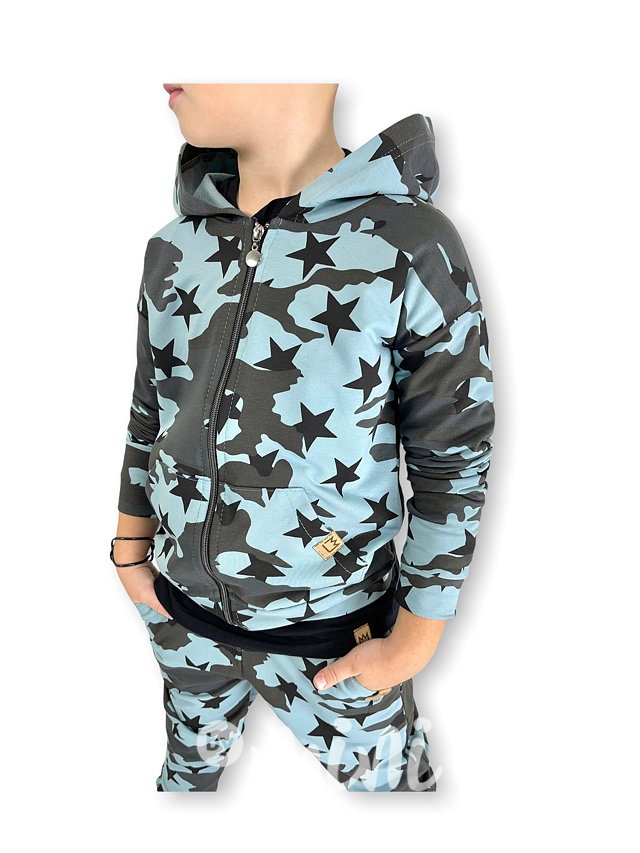 ARMY stars mikina mint blue