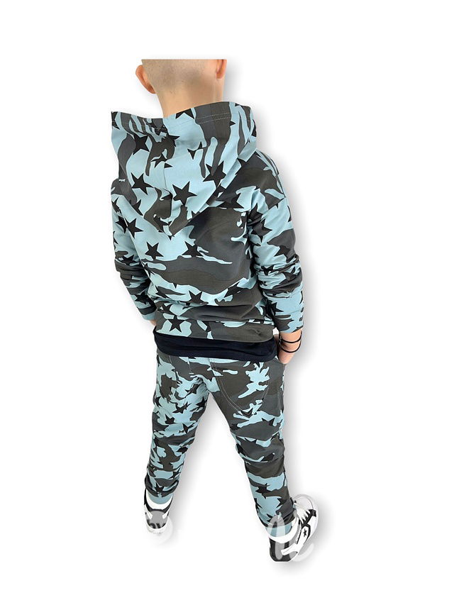 Tepláky army star mint blue - BASIC