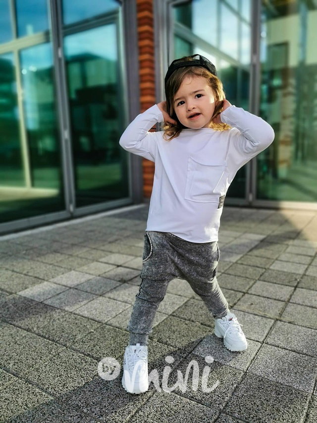 NUNU acid wash black kalhoty alá jeans BASIC