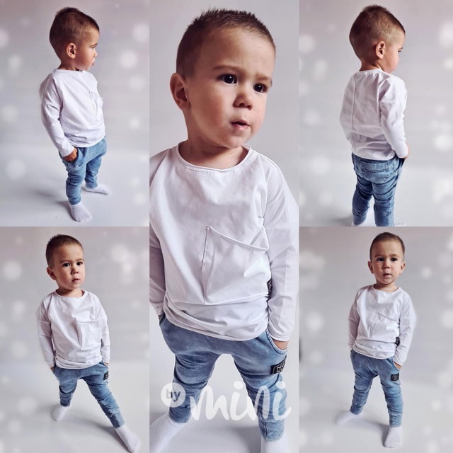 NUNU acid wash blue kalhoty alá jeans BASIC