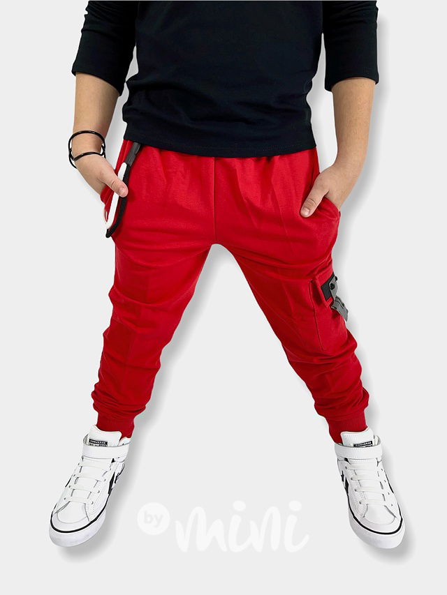 Street jogger tepláky red