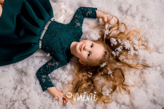 Luxury Smaragd dress - luxusní dívčí šaty