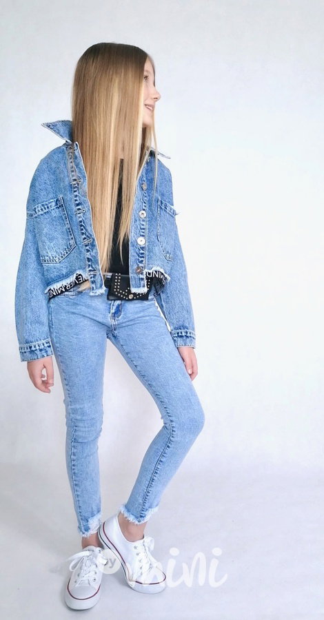 Slim jeans s páskem