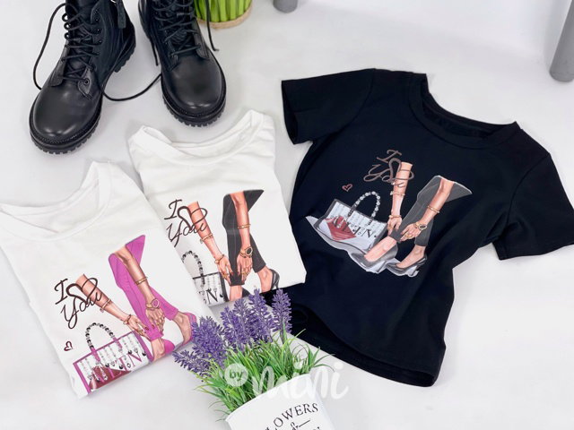 Carrie t-shirt white/black