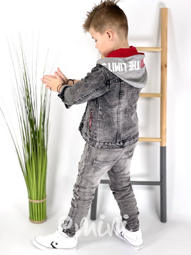 Black jeans hoodie bunda s kapucí