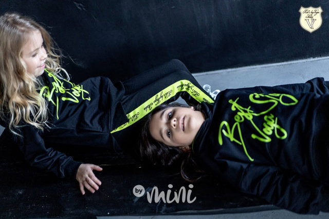 Voga stretch legíny black/neon
