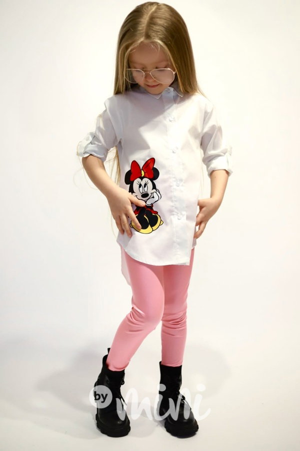 Bílá dlouhá košile Minnie