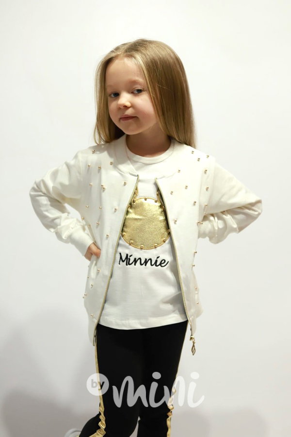 3-dílný Minnie set perličky cream gold