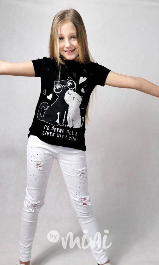 Triko cats black/silver