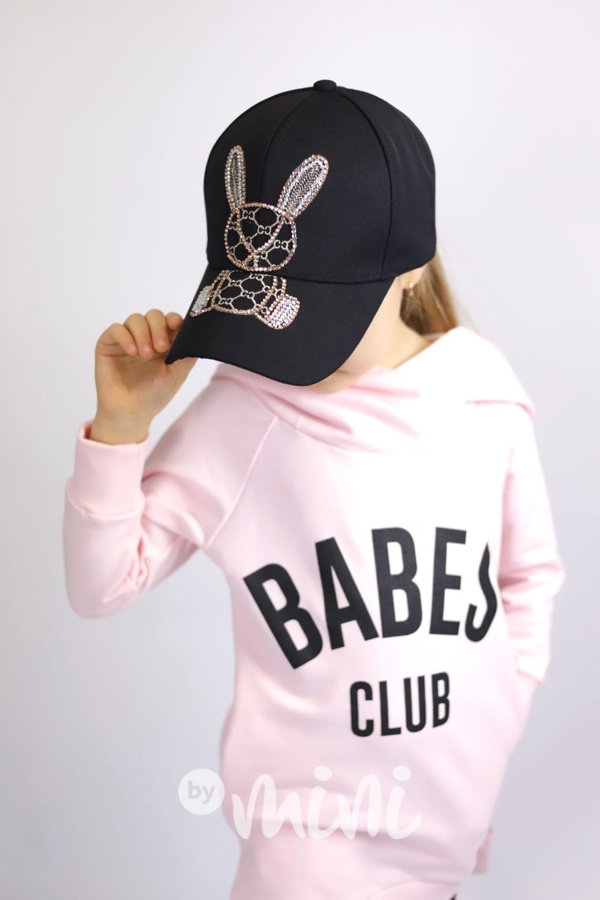 BABES hoodie mikinová tunika sweet pink