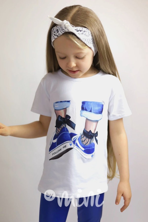 Follow me t-shirt blue