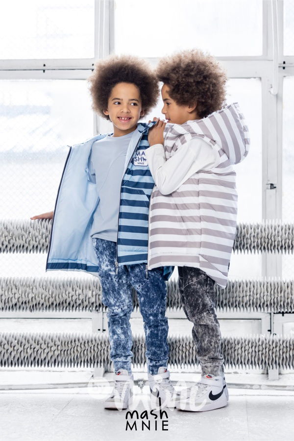 Pruhovaná vesta WOLF SOUL blue *MashMnie*