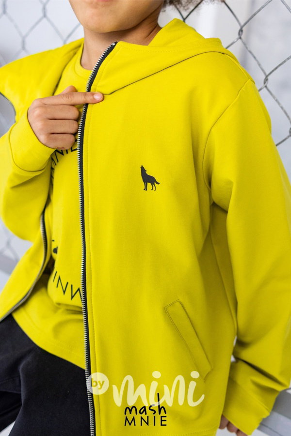 WOLF SOUL delší mikina lemon *MashMnie*