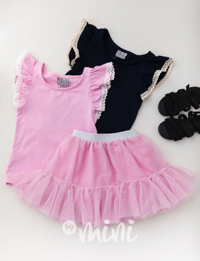 Candy pink maxi tutu sukně Lily Grey
