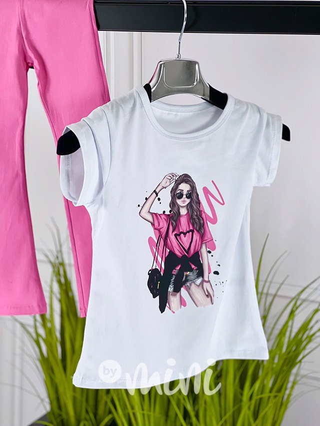 Triko Brenda white/pink