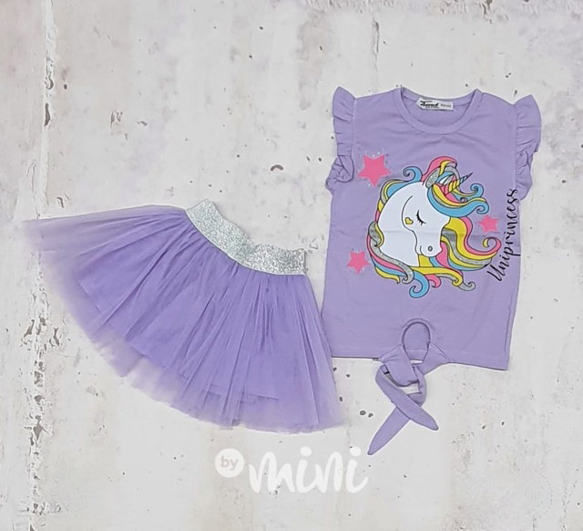 Unicorn blůzka + sukně lila