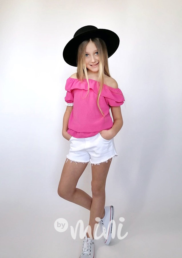 Hispánská letní blůzka pink