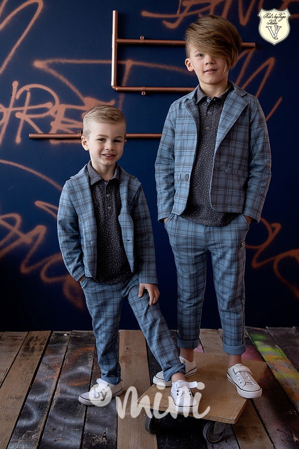 Voga boy blue karo kalhoty