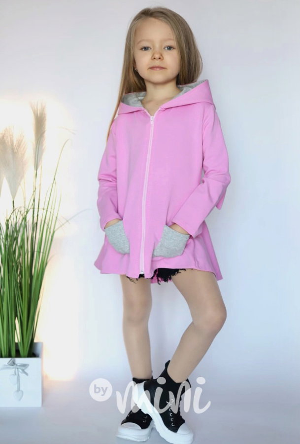 Bunny mikinový kabátek pink