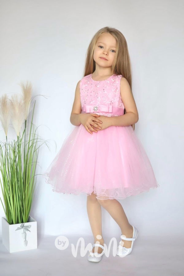 Slavnostní šaty s kamínky PINK dream