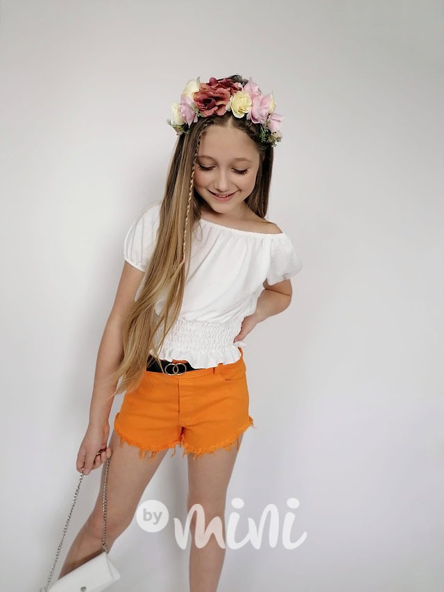 Papaya jeans kraťasy s páskem