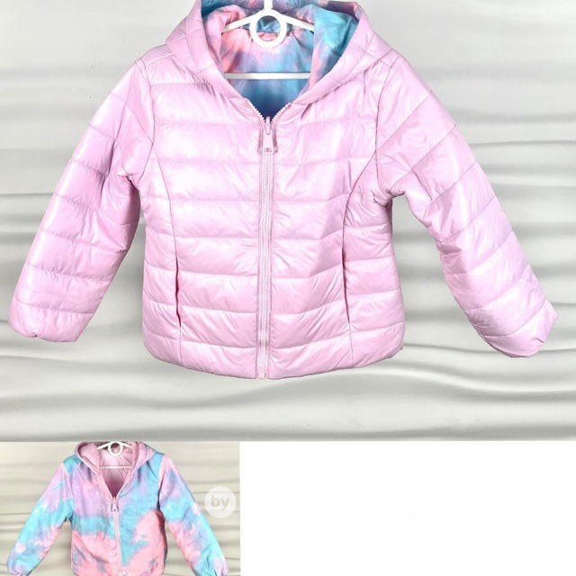 Oboustranná  jarní bunda pink rainbow