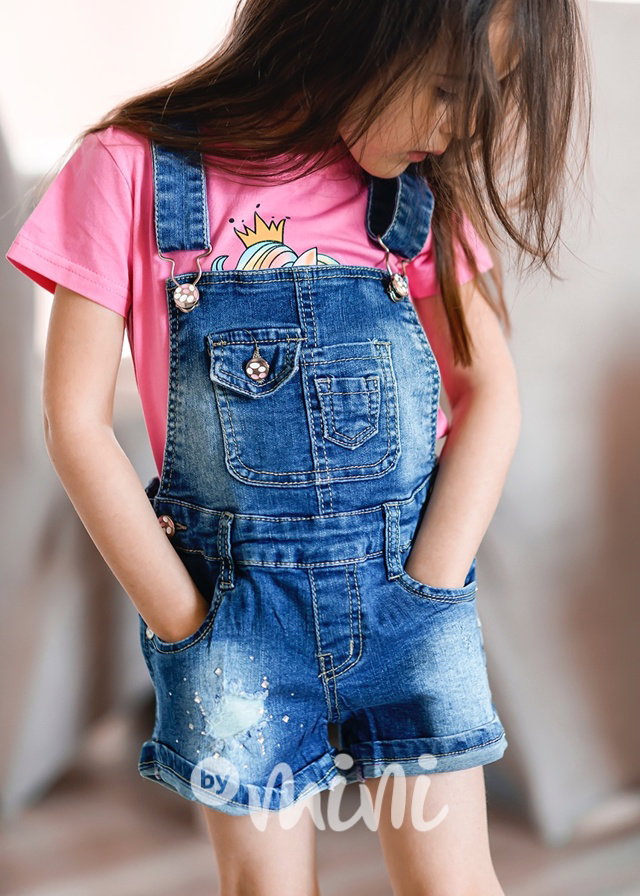 Unicorn jeans lacláčové kraťasy