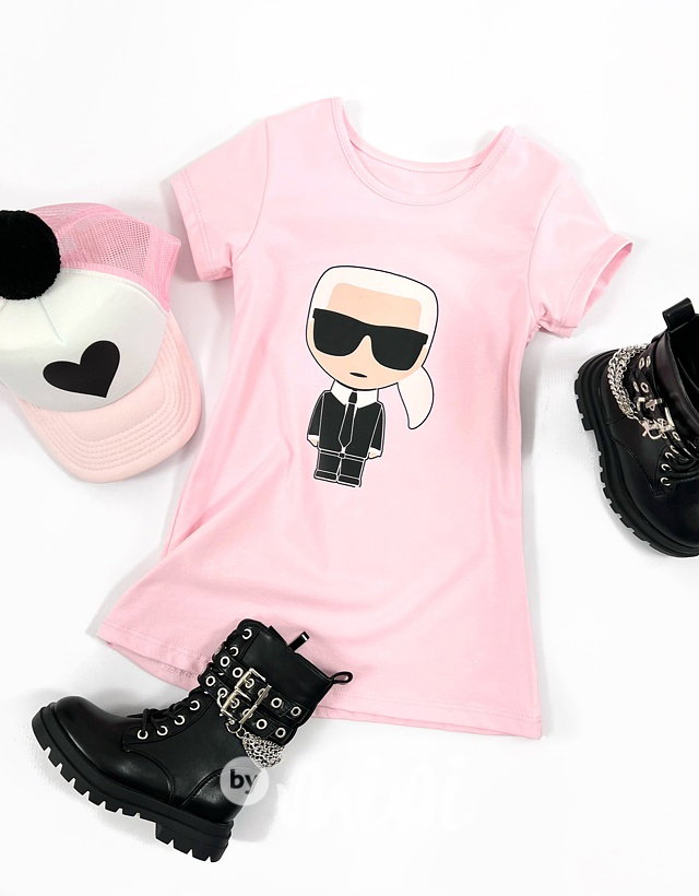BASIC sporty šaty Karlík pink