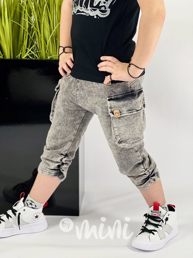 Dark jeans letní baggy kapsáče