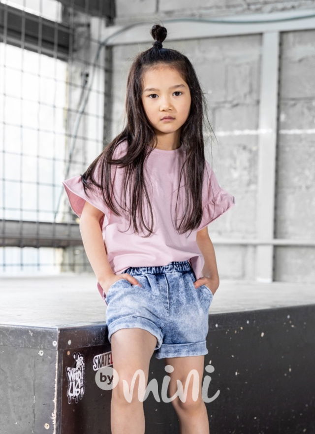 Mash Mnie wolf blůzka s řasenými rukávy pink