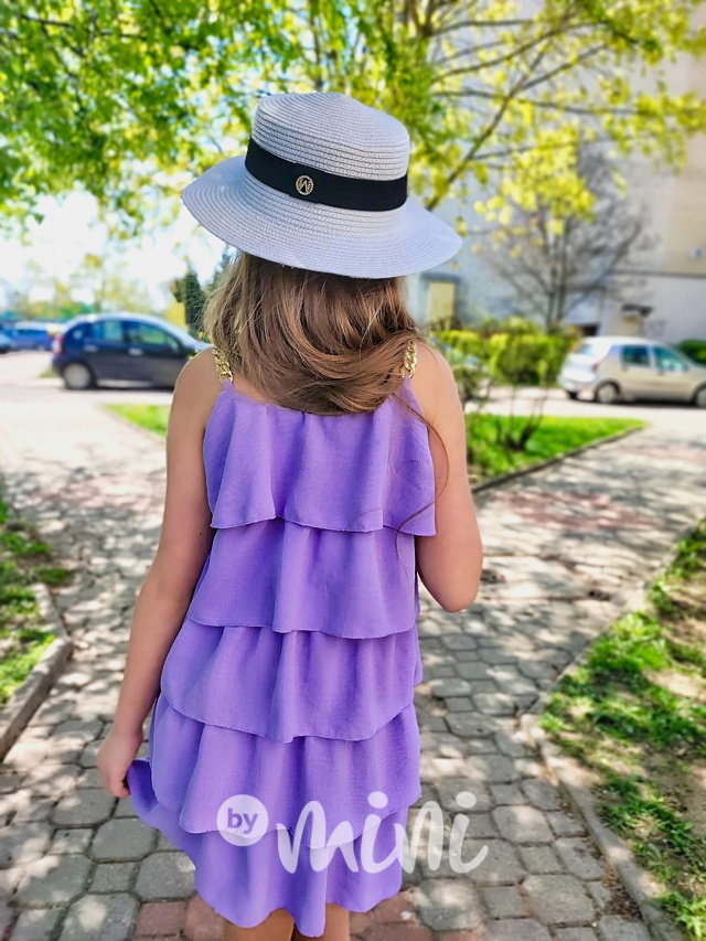 Lila frill šaty