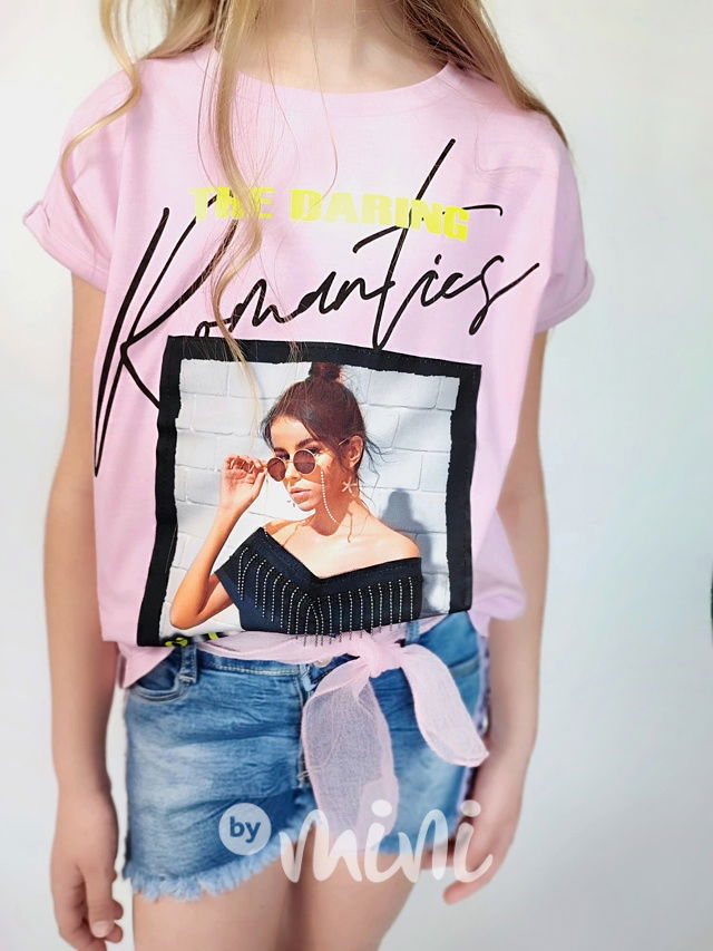 Grateful fashion triko se zdobením lila