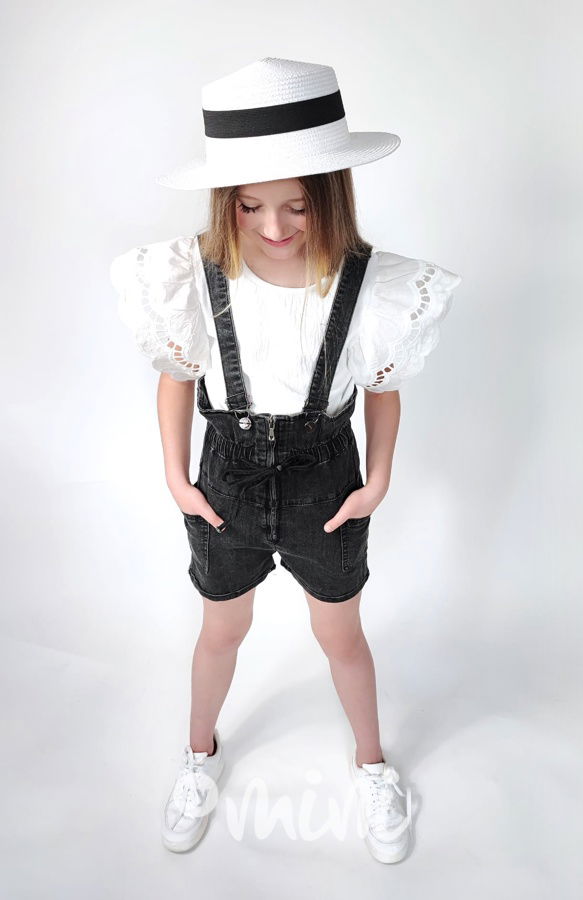 Fashion lacláčové kraťasy jeans black