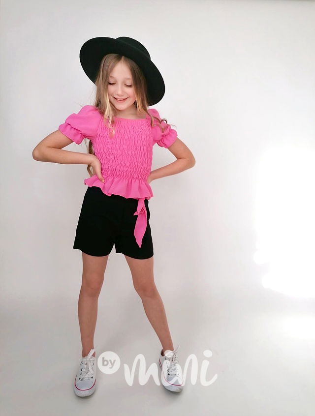 Růžová blůzka + šortky