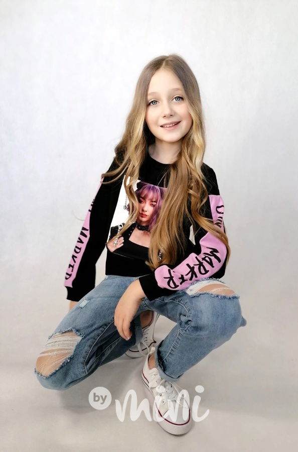 EUFORIA dívčí mikina černá