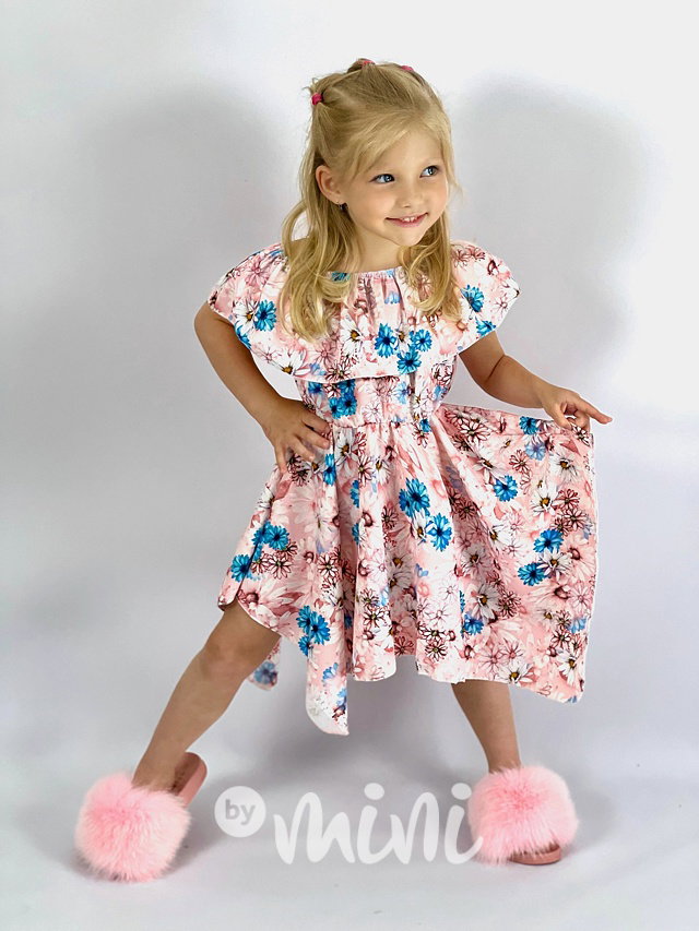 Daisy maxi točivé hispánské šaty pink