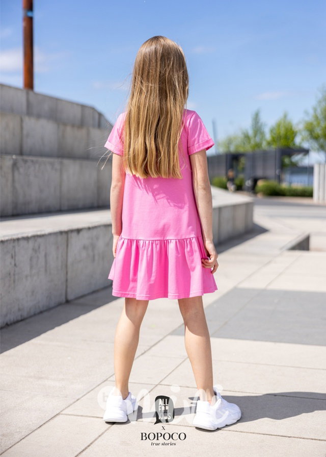 Letní šaty Mini me pink