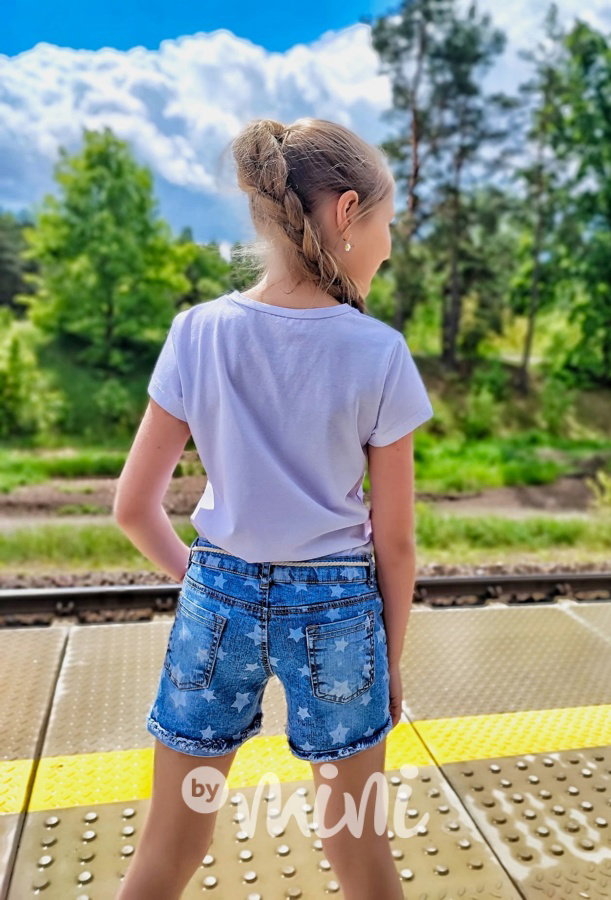 STARS jeans kraťasy s páskem