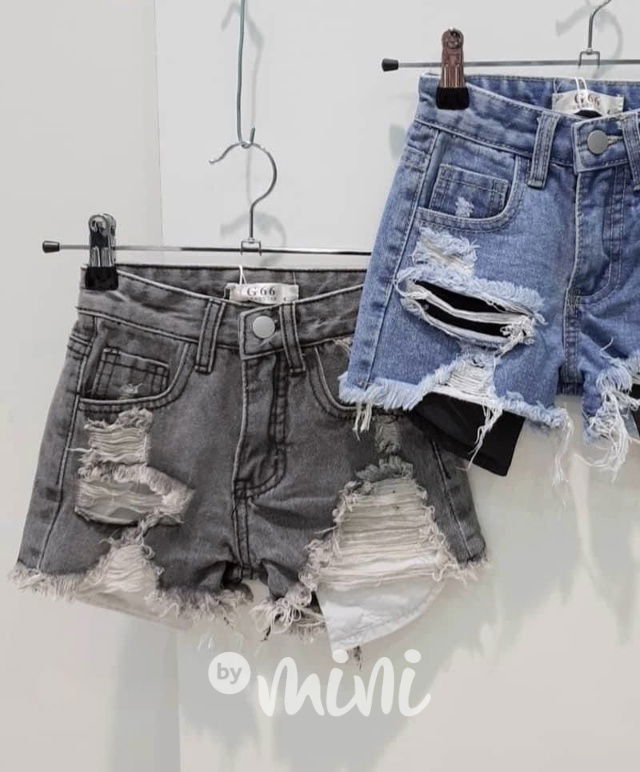 Fashion ripped dark jeans kraťasy