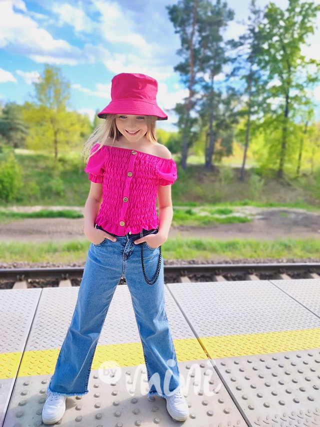 Jeans kalhoty s řetězem