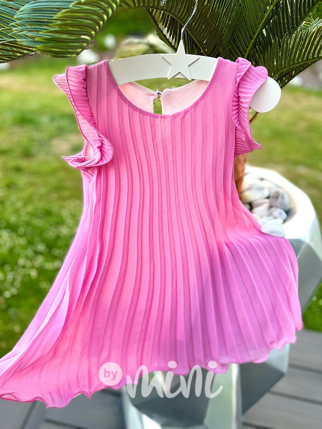 Plisované šaty barbie pink