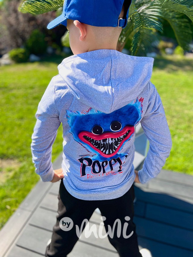 Huggy Wuggy mikina POPPY šedá