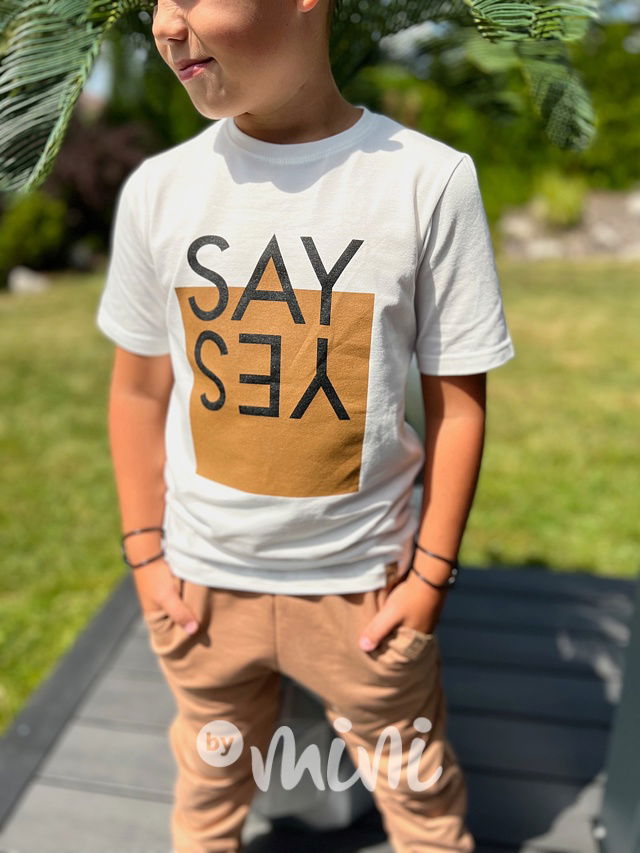 Say yes triko bílé