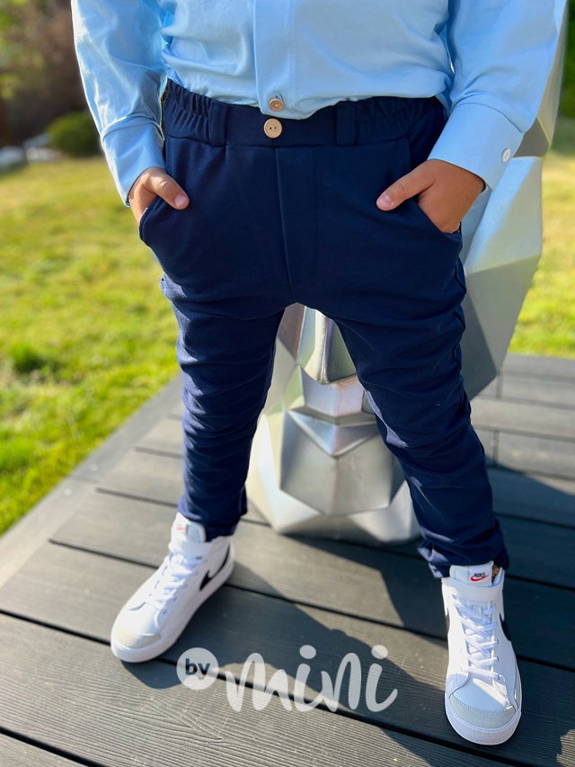 Elegant pants modré