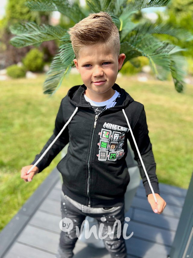 Minecraft mikina černá