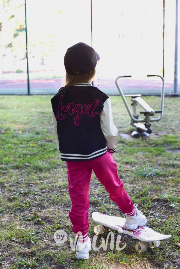 ANGEL bomber baseball mikina black