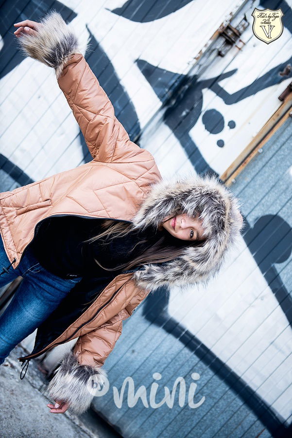 Voga bunda s kožíškem karamel