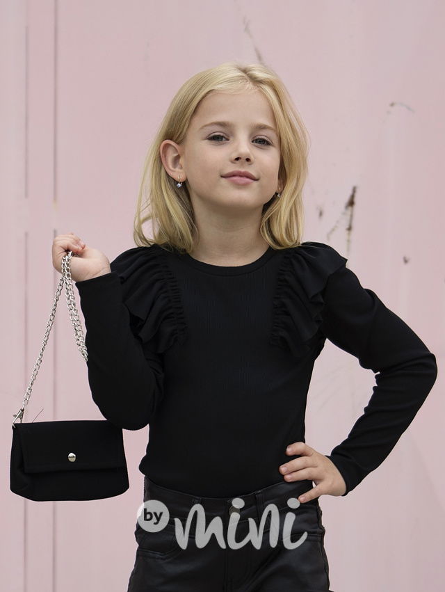 Blůzka s volánky + kabelka black