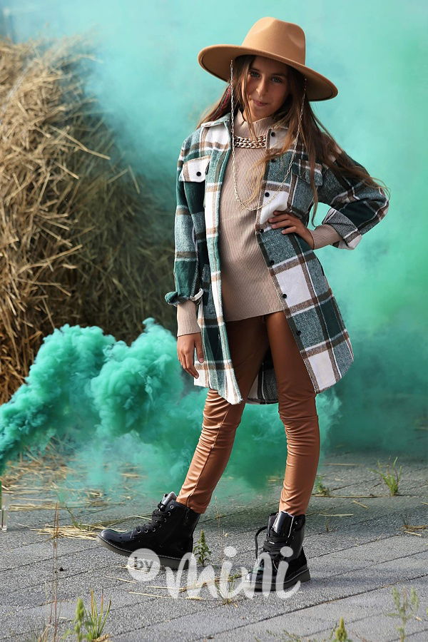 Eco leather thermo legíny honey