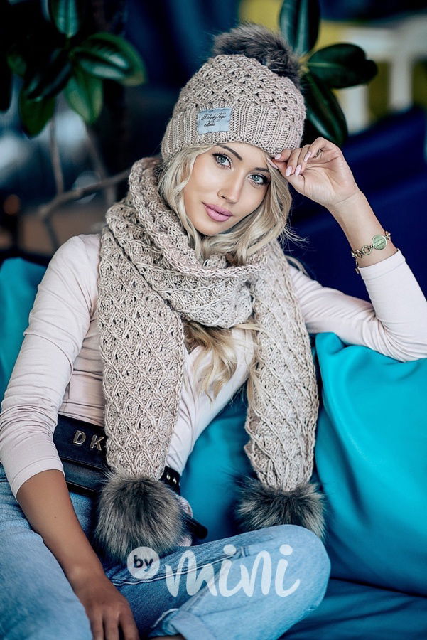 Voga kulich + maxi šála beige